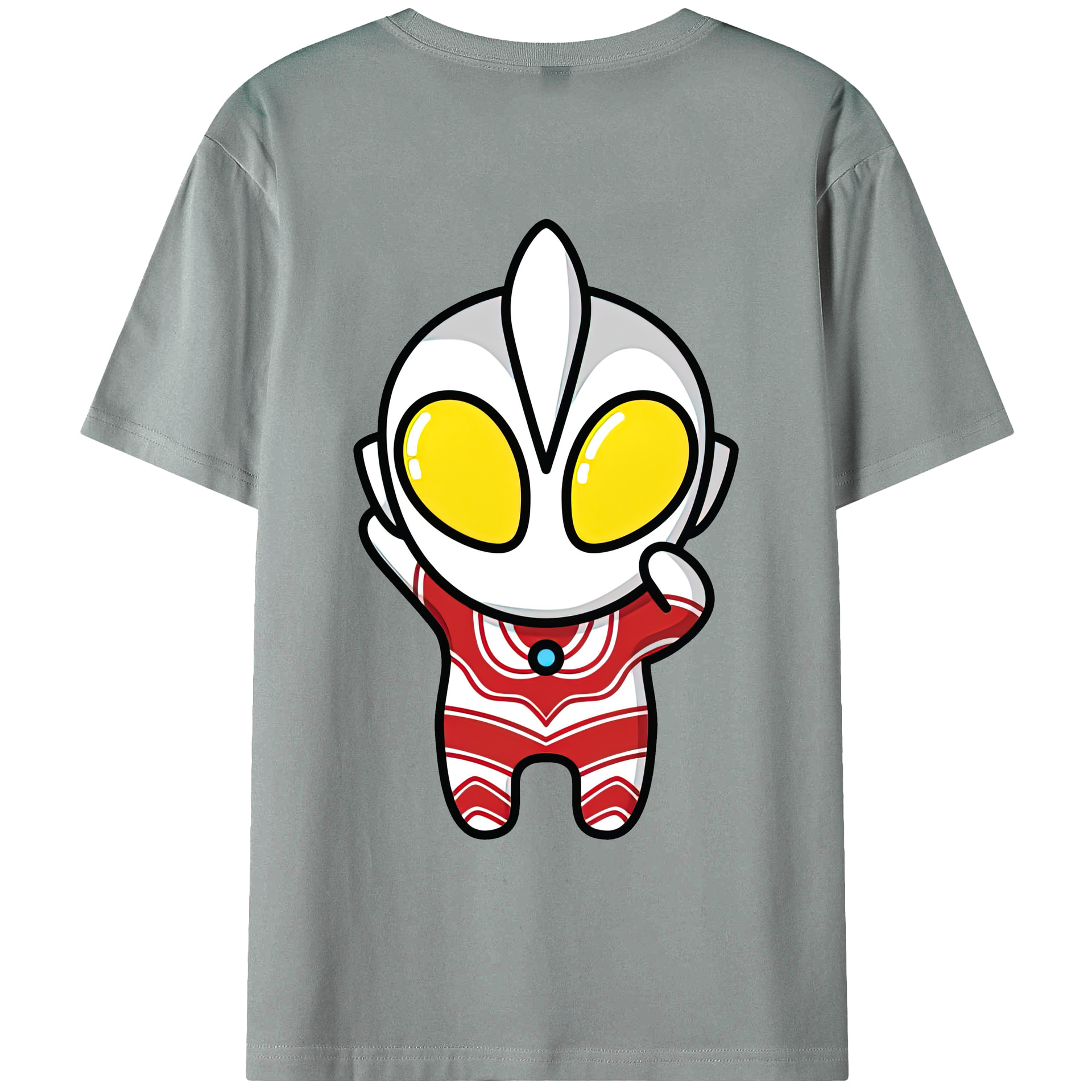 （画像用） ウルトラマン Ultraman 綿100％ メンズ半袖Tシャツ（バックプリント） 通気性
